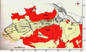 Disposição do Aquífero em relação à bacia do Rio Amazonas