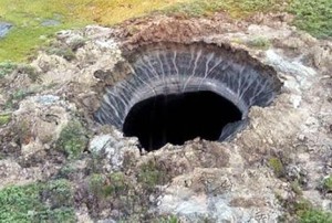 Cratera siberiana - explosão provocada por liberação de gás metano