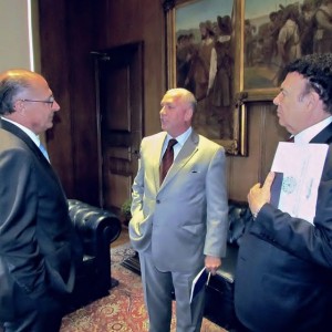 Pinheiro Pedro, com o Governador Geraldo Alckmin e Deputado Campos Machado, no Palácio  dos Bandeirantes. Uma reunião de pessoas que gostam de gente...