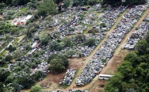 Foto aérea do Patio de Veículos Apreendidos de Santo Amaro - SP