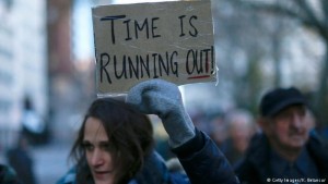 Protesto contra mudanças climáticas nos EUA