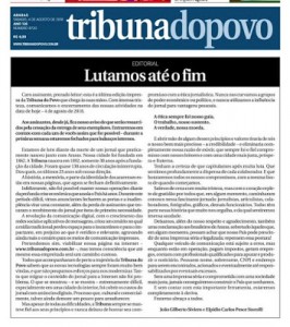 Editorial da última edição da Tribunal do Povo