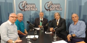 Programa Gente Que Fala - da esquerda para a direita: Fernando Pinheiro Pedro, Vitor Sapienza, Zancopé Simões, Faria Lima e Raul Jafet 