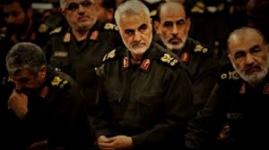 Qasem Soleimani e comandantes da Guarda Revolucionária - forças especiais iranianas classificadas como terroristas pelos EUA